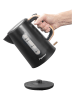 bESTRON Waterkoker "Black & Wood" zwart - 1,7 l