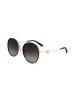 Swarovski Damen-Sonnenbrille in Dunkelbraun-Gold/ Grau