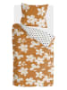 Walra Beddengoedset "Favorite Flowers" cognackleurig
