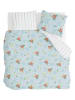 Walra Beddengoedset "Red Roses" lichtblauw