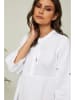 La Compagnie Du Lin Leinen-Kleid "Gabin" in Weiß