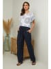 La Compagnie Du Lin Linnen broek "Garancel" donkerblauw