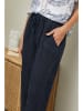 La Compagnie Du Lin Linnen broek "Garancel" donkerblauw