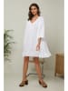 Fleur de Lin Leinen-Kleid "Jasmine" in Weiß