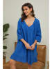 Joséfine Lniana sukienka "Jasmine" w kolorze niebieskim