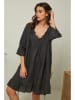 Fleur de Lin Leinen-Kleid "Jasmine" in Schwarz