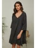 Fleur de Lin Leinen-Kleid "Jasmine" in Schwarz
