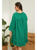 Fleur de Lin Leinen-Kleid "Jasmine" in Grün