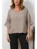 Plus Size Company Leinen-Bluse  in Taupe