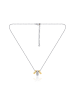 METROPOLITAN Pozłacany naszyjnik z kryształami Swarovski i zawieszkami - dł. 42 cm