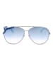 Guess Damskie okulary przeciwsłoneczne w kolorze srebrno-błękitnym