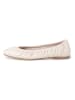 Tamaris Leder-Ballerinas in Creme
