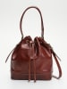 maison héritage PARIS Leren schoudertas "Berthe" bruin - (B)26 x (H)29 x (D)13 cm