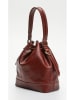 maison héritage PARIS Leder-Schultertasche "Berthe" in Braun - (B)26 x (H)29 x (T)13 cm