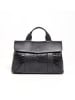 maison héritage PARIS Leder-Henkeltasche "Geni" in Schwarz - (B)34,5 x (H)21 x (T)14 cm