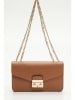 maison héritage PARIS Leder-Schultertasche "Lova" in Camel - (B)24 x (H)13 x (T)4 cm