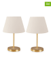 Opviq 2er-Set: Tischleuchten in Creme - (H)37 cm
