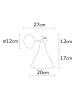 Opviq Wandlamp zwart - (B)20 x (H)29 cm