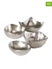 Boltze 4er-Set: Dekoschalen "Phillina" in Silber