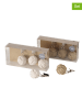 Boltze 2-delige set: tafellakengewichtjes beige/crème - 2x 4 stuks