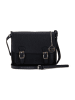 Mia Tomazzi Leder-Umhängetasche "Ontani" in Dunkelblau - (B)26 x (H)18 x (T)9 cm