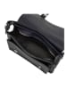 Mia Tomazzi Leren schoudertas "Ontani" donkerblauw - (B)26 x (H)18 x (D)9 cm