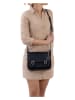 Mia Tomazzi Leder-Umhängetasche "Ontani" in Dunkelblau - (B)26 x (H)18 x (T)9 cm