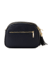 Mia Tomazzi Leren schoudertas "Gradisca" donkerblauw - (B)22,5 x (H)16 x (D)7 cm