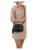 Mia Tomazzi Leren schoudertas "Gradisca" donkerblauw - (B)22,5 x (H)16 x (D)7 cm