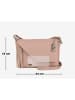 Anna Morellini Leder-Umhängetasche "Lola" in Altrosa - (B)24 x (H)18 x (T)6 cm