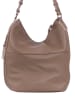 FREDs BRUDER Leder-Schultertasche "Carry On Down" in Taupe - (B)37 x (H)33,5 x (T)8 cm