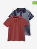 vertbaudet 2er-Set: Poloshirts in Braun/ Dunkelblau