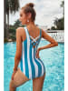 Coconut Sunwear Strój kąpielowy w kolorze biało-niebieskim
