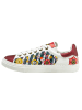 Goby Skórzane sneakersy w kolorze bordowym ze wzorem