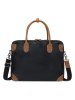 APOCOPE Skórzana torbeka w kolorze czarno-jasnobrązowym - 39 x 28 x 10 cm
