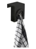 Wenko 4er-Set: Haken "Pus" in Schwarz - (B)5 x (H)6 x (T)4 cm