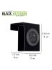 Wenko 4er-Set: Haken "Pus" in Schwarz - (B)5 x (H)6 x (T)4 cm