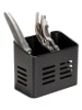 Wenko Besteckkorb "Baco" in Schwarz - (B)16 x (H)13,5 x (T)9 cm