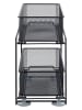 Wenko Schubladenregal "Gioma" in Schwarz - (B)35 x (H)33,5 x (T)18,5 cm