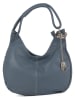 Anna Morellini Leren schoudertas blauw - (B)38 x (H)34 x (D)10 cm