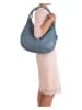 Anna Morellini Leder-Schultertasche in Blau - (B)38 x (H)34 x (T)10 cm
