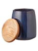 Bitz Voorraaddoos donkerblauw/eikenkleurig - (H)16,5 cm