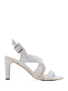 ELODIE Skórzane sandały w kolorze białym