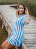 Isla Bonita by SIGRIS Sukienka w kolorze niebiesko-białym ze wzorem