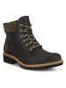 Ecco Leder-Boots in Schwarz/ Braun