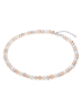 The Pacific Pearl Company Parelketting wit/abrikooskleurig/paars - (L)40 cm