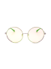 Moschino Damen-Sonnenbrille in Silber/ Rosa-Gelb