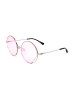Moschino Damen-Sonnenbrille in Silber/ Rosa-Gelb