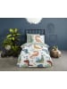 Good Morning Beddengoedset "Dino" wit/mintgroen/meerkleurig