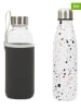 COOK CONCEPT 2-delige set: drinkflessen transparant/meerkleurig - 500 ml